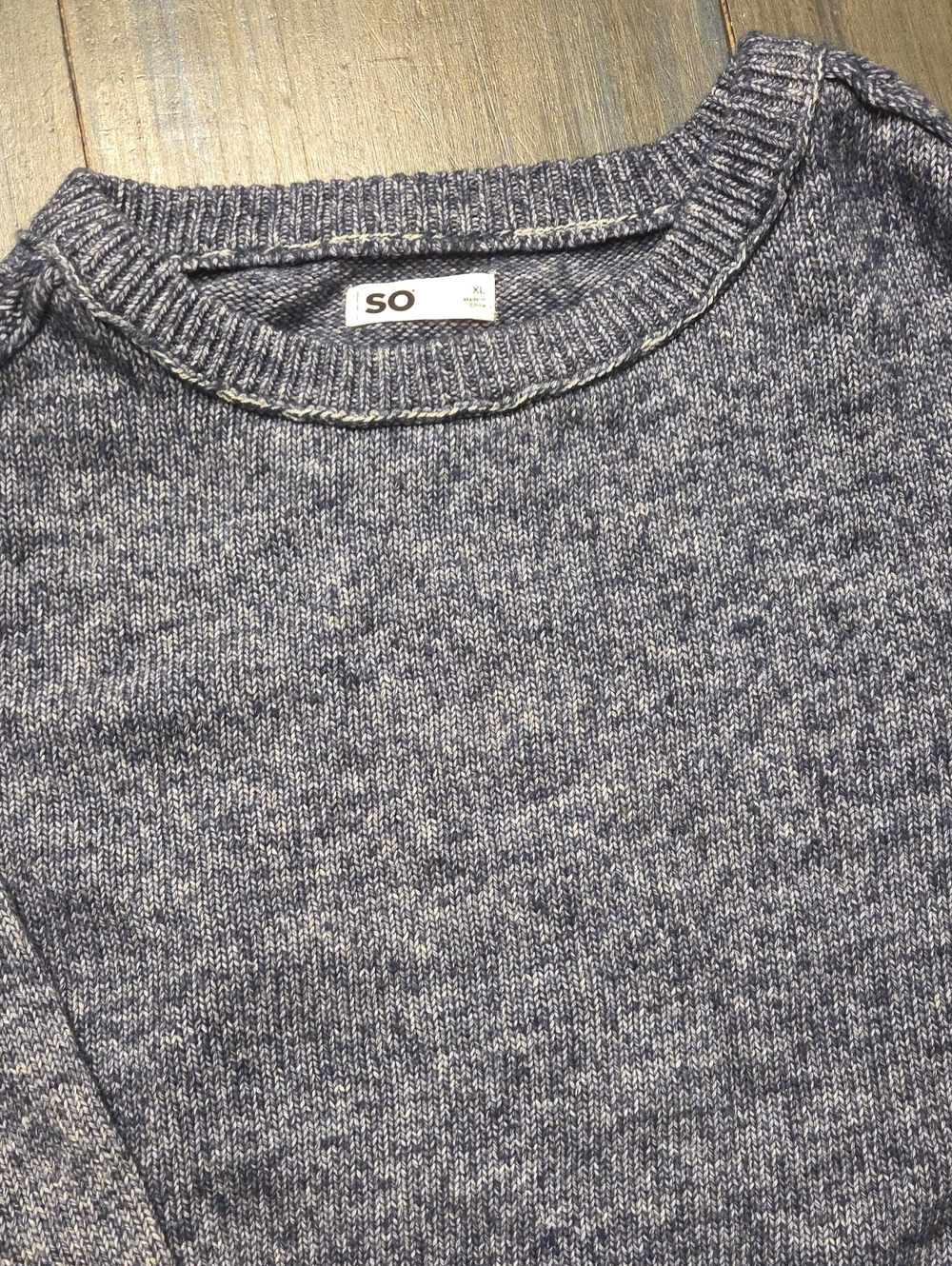 SO Heathered Blue Crewneck Sweater